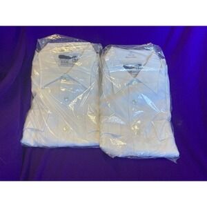 LOT OF 2 NEW US IMMIGRATION Service Uniform WHITE SHORT SLEEVE MEDIUM